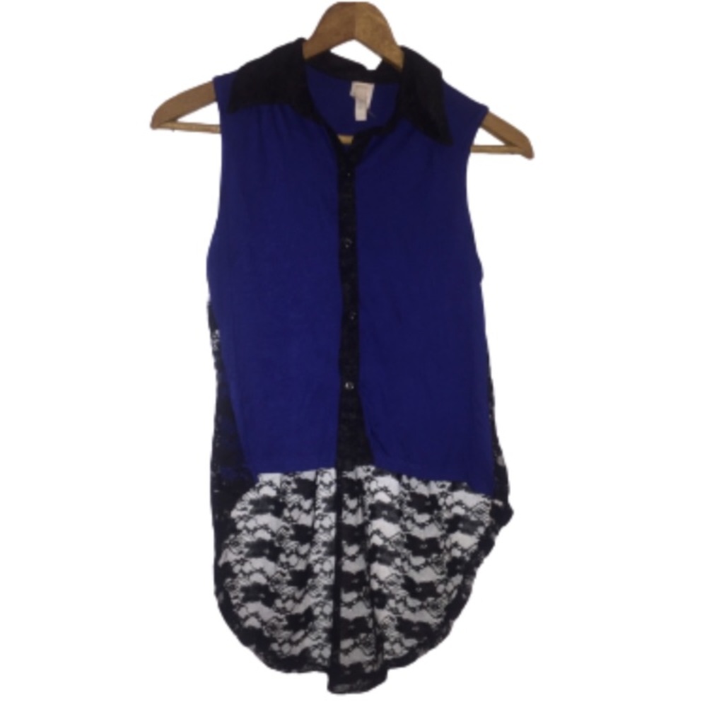 🌟 3 for $23   Blue with black top